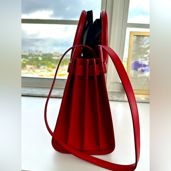 YSL Sac Du Jour Red - Authentic Yves Saint Laurent - Picture 8 of 10